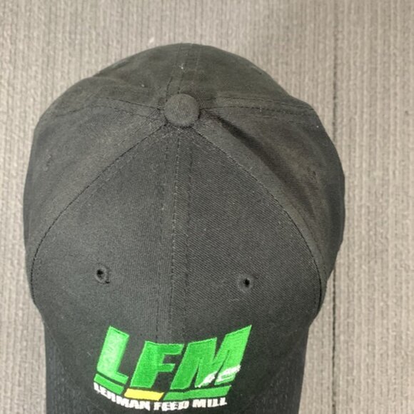 LFM Lehman Feed Mill Baseball Hat Mens OSFM Black Strapback Cap New Era 9Forty - Picture 5 of 14